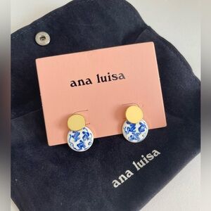 Ana Luisa Mini Kinoko Marble Blue Earrings